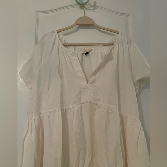 White Line Popover Dress - Picture 3 of 12